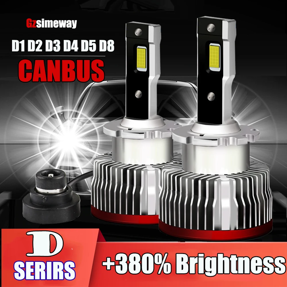 

2PCS D3S LED Headlights D1S D1R D3R D2S D4S D5S D8S Canbus Auto Bulbs 6000K 32000LM Kit to Replace HID Conversion Lamp Car Light