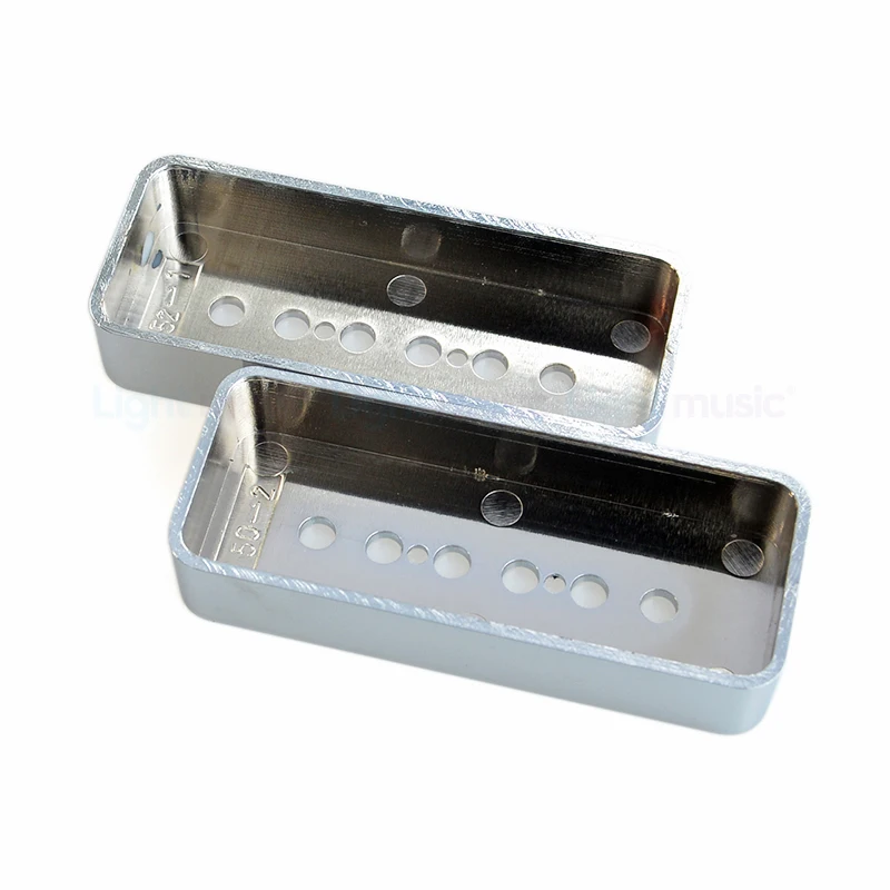 Free Shipping 1 Set of 2pcs Silver P90 Soapbar Pickup Cover 50/52mm For LP Style Electric Guitar Parts