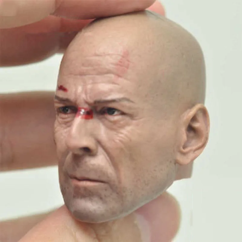 1/6 Bruce Willis Damaged Ver. หัว Sculpt PVC ชายรูปแกะสลัก12 ''ทหารตุ๊กตาขยับแขนขาได้ตุ๊กตา