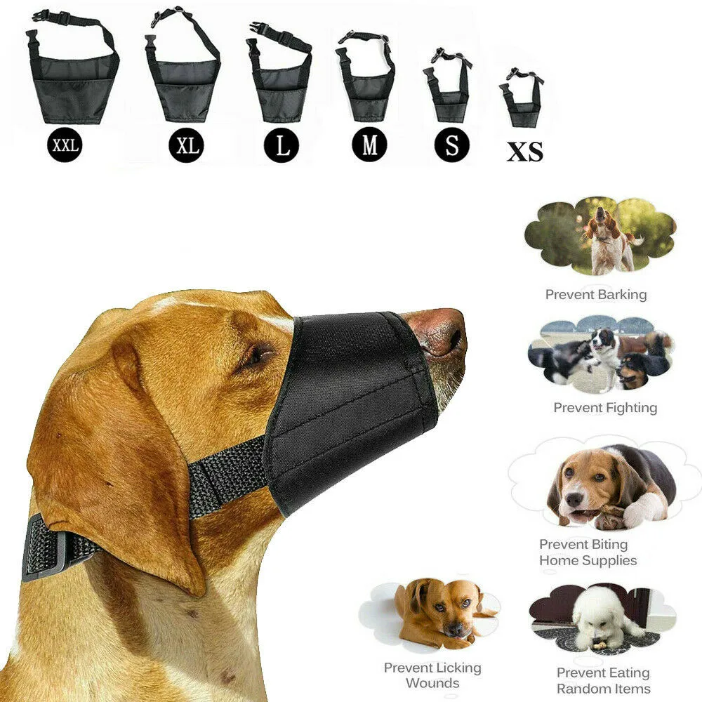 Pet Dog Adjustable Mask Bark Bite Mesh Mouth Muzzle Grooming Anti Stop Chewing Pets Accessories Breathable Muzzles Dog Training