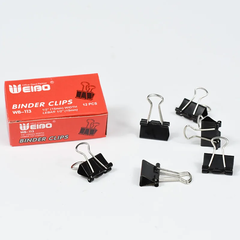 113 Binder Clips  Black Home Office Books File Paper Organizer Clip Food ClipsStrong clamping force Easy classification