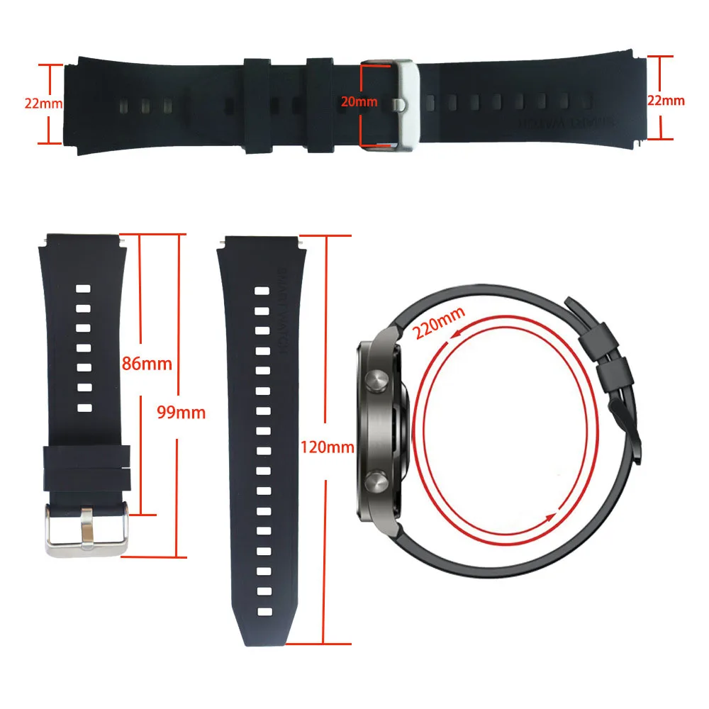 NEW Official Style Strap For HUAWEI WATCH GT 2 Pro Silicone Band For HUAWEI GT2 Pro gt2pro Watchband Bracelet Correa