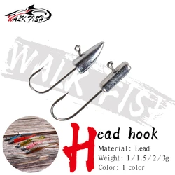 WALK FISH 10PCS/Lot 1g 1.5g 2g 3g Mini Jig Head Hook Exposed Fishing Hook Barbed Hook Trout Soft Lure Jig Fishing Hook