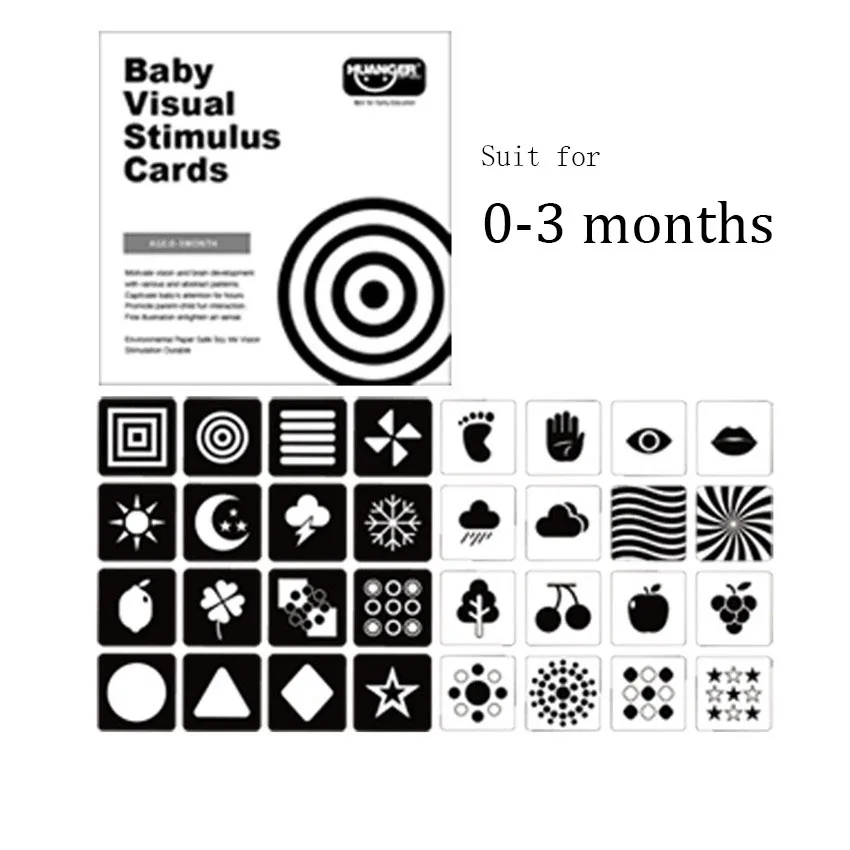 Carte Flash Montessori pour Enfants, Épaisseur Visuelle, Noir, Blanc, Coloré, Grands Abonnés, Livre, Jouets pour Tout-petits, Cadeaux