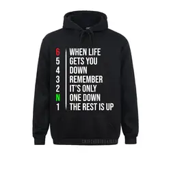 Motorfiets Tandwielen Hoodie Wanneer Leven Krijgt U Down Capuchon Fall Hoodies Mannen Heersende Sweatshirts