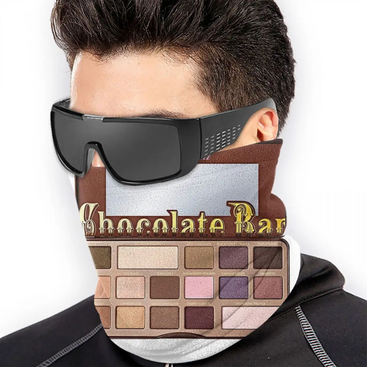 Too Faced Chocolate Bar Palette Balaclava Mask Scarf Bandana Hunting Winter Hiking Neck Warmer Handkerchief Man