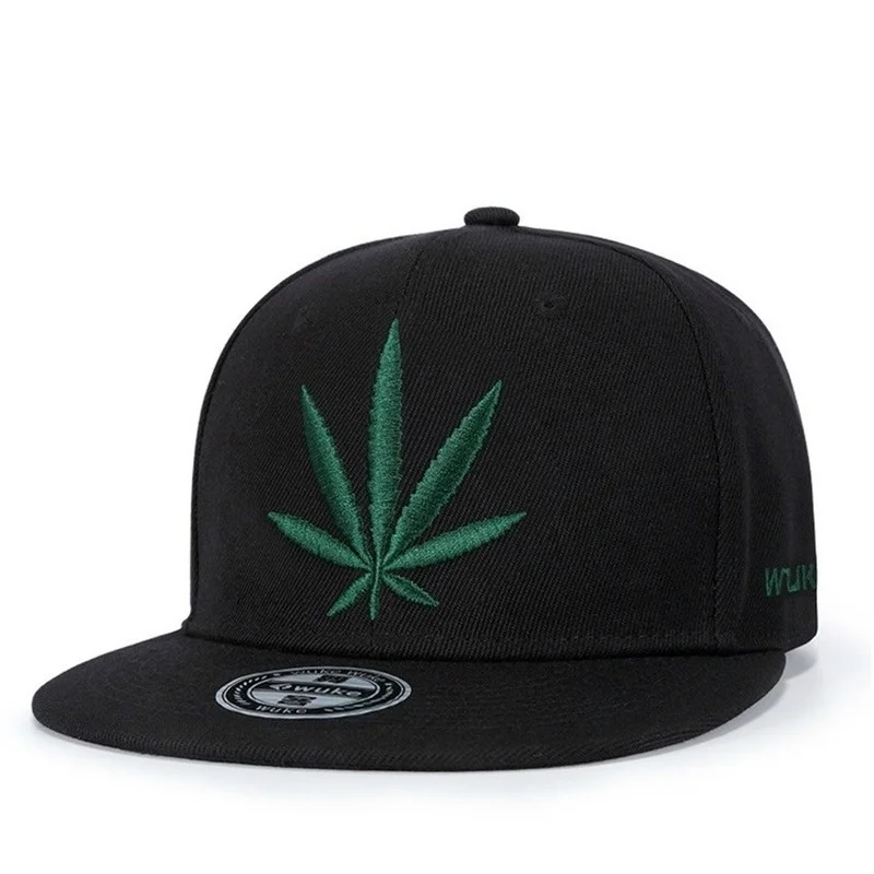 Spring Summer Maple Leaf Embroidery Baseball Cap Fashion Snapback Caps Outdoor Cotton Hiphop Hat Cool Street Dance Hats