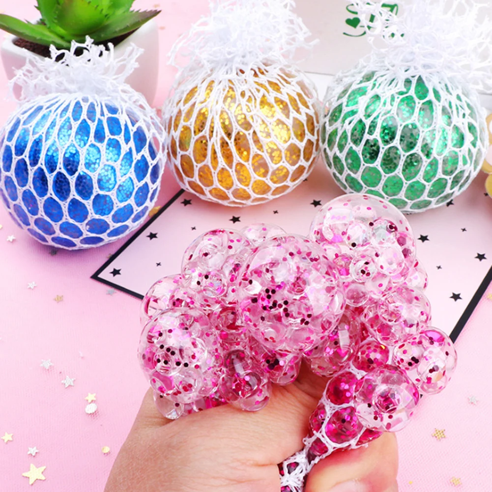 Colorful Grape Ball Antistress Toy Squishy Squish Toy Squeeze Relief Anti-Stress Kids Funny Things Prank Jokes For Adults Gifts