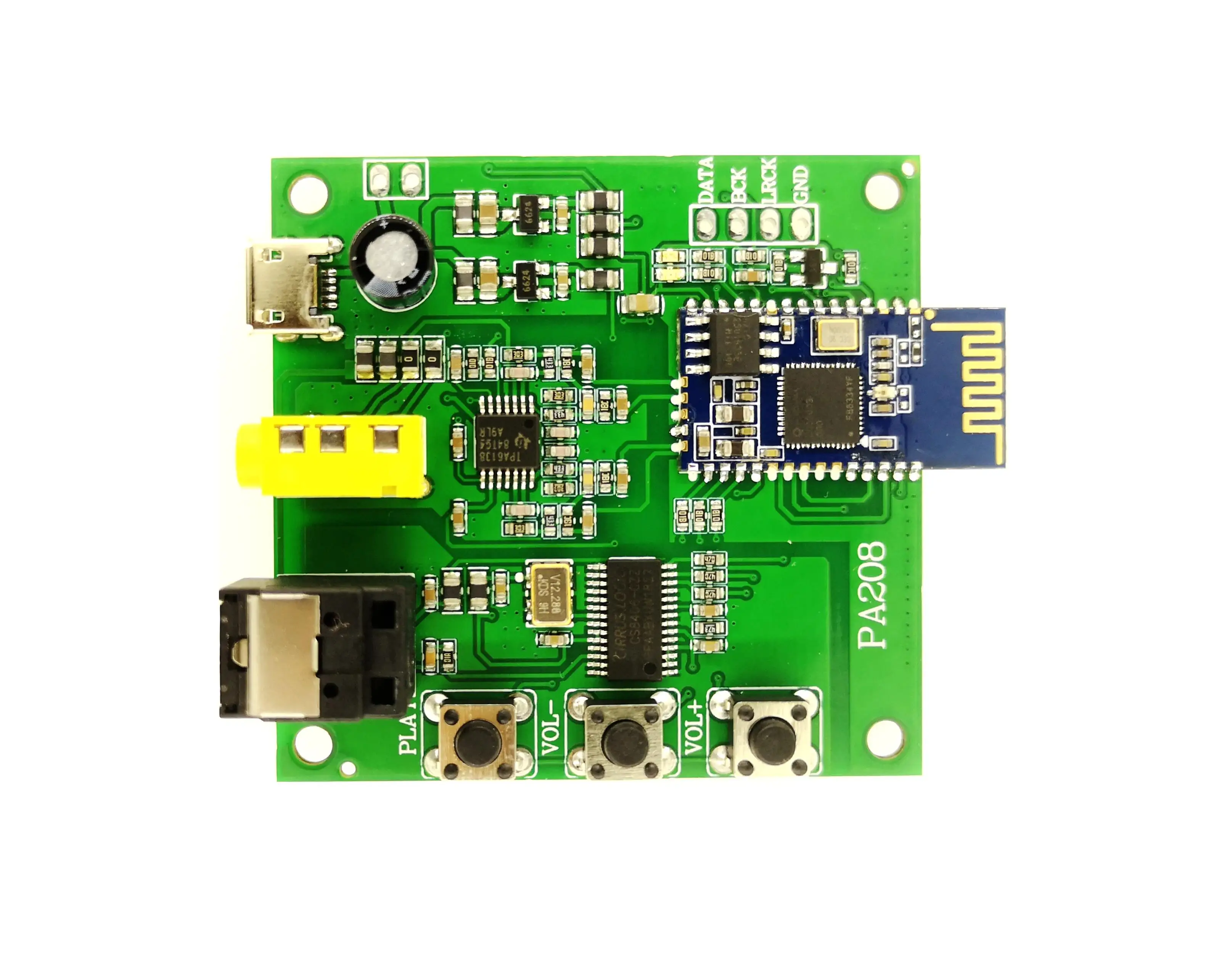 High Pass DIY Lossless Bluetooth 5.0 Hifi Audio Receiving Module QCC3003 Optical Fiber Analog I2S