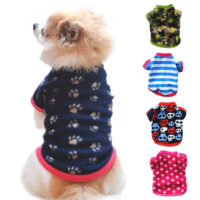 Winter Warm Dog Clothes Vest Dog Jacket Cartoon Pet Dogs Clothes Sweatshirt For Small Medium Dogs Coat Cute Pets Costume Clothes