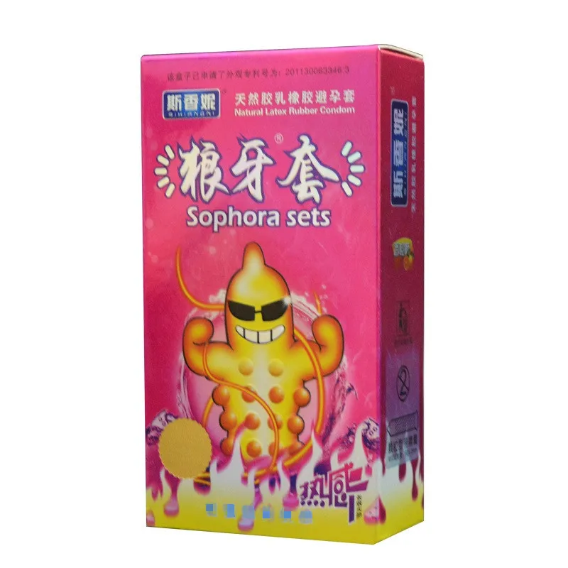 12Pcs Ice Spike Condoms Funny Delay Condoms For Men G Spot Penis Sleeve Adult Sex Products