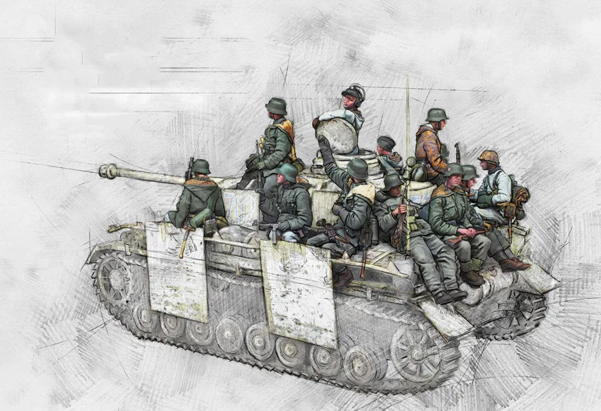 1/35 Resin Model Figure GK，Big Set (13 fig and accessories),No tanks,Unassembled and unpainted kit