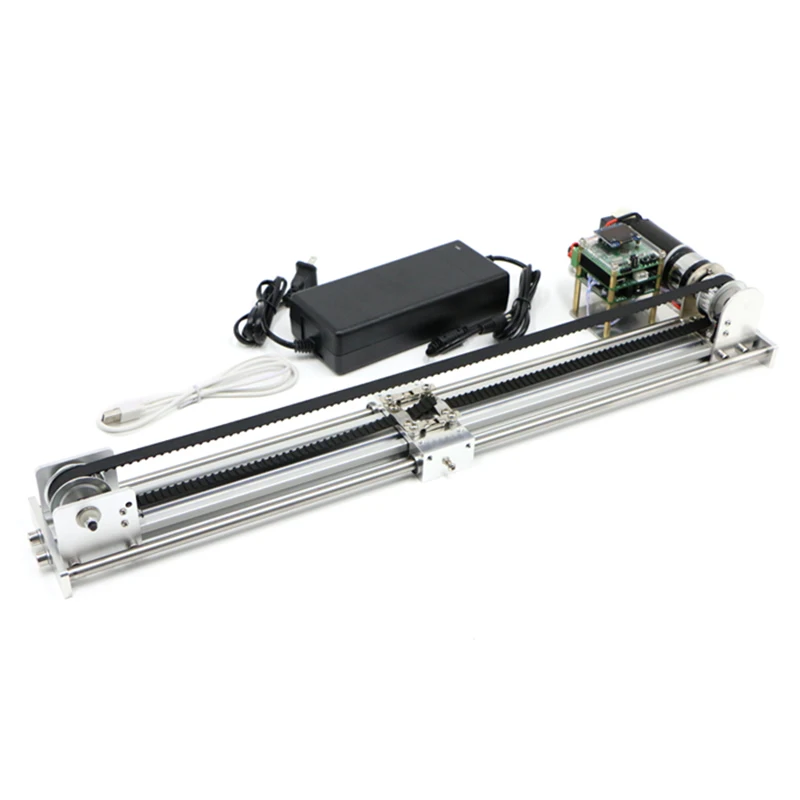 

Linear slide table optical axis guide rail slider synchronous belt motor drive teaching open source customizable time delay phot