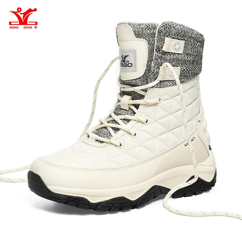 Hiking Shoes Snow Boots Men's Winter Plush Warm Women's Waterproof and Non Slip Outdoor Shoes Light Mountaineering Shoes