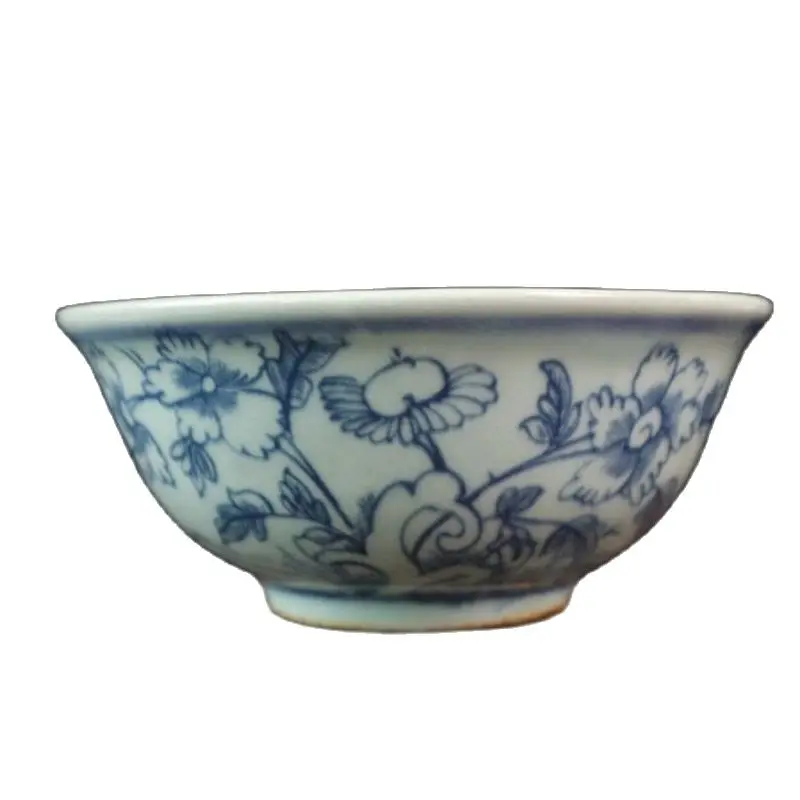 China Old Porcelain Blue And White Flower And Bird  Pattern Bowl