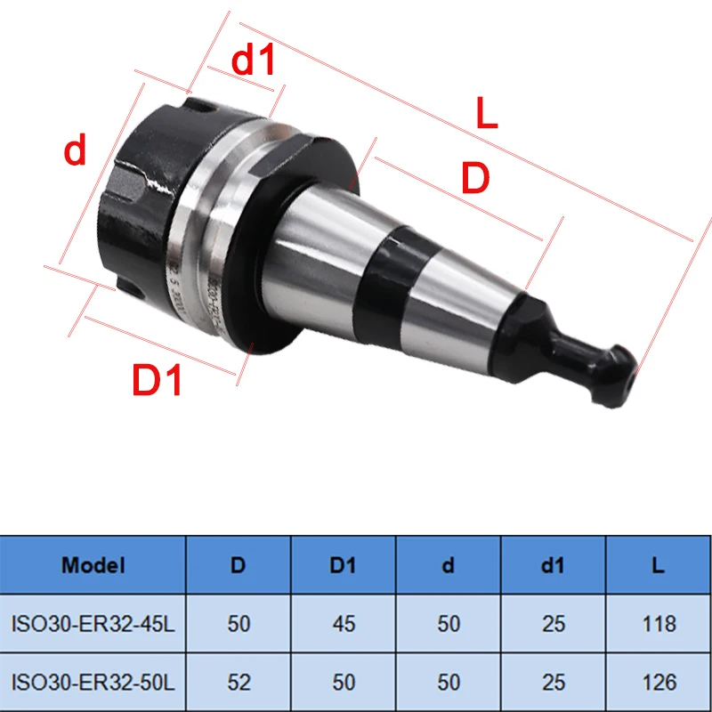 ISO30 ER32 45L Balance Collet Chuck G2.5 30000RPM ความเร็วสูงเครื่องมือ Shank ISO เครื่องตัด/แกนเครื่องกลึงผู้ถือเครื่องมือ