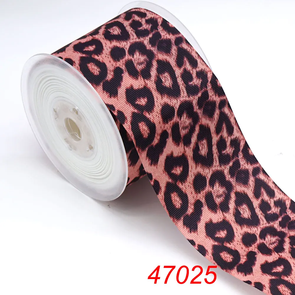 DIY Cartoon Leopard Grain Printed Grosgrain Ribbon For Craft Supplies Sewing Accessories 5 Yards. 47025