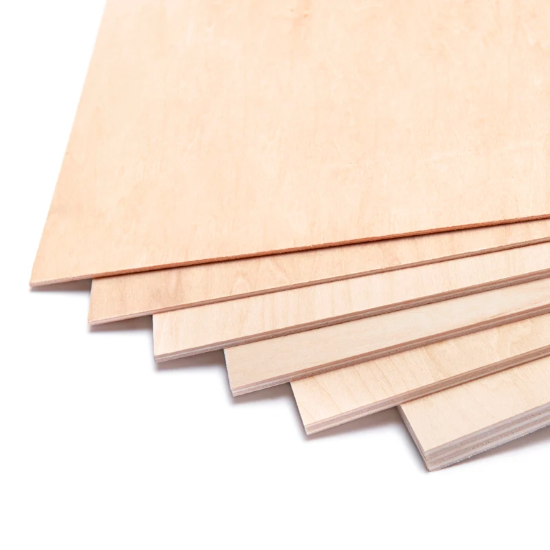 5pcs 1.5/2/3/4/5/6/8/10mm Aviation Plywood Board for Model Making DIY Craft Board Architecture Model Material 50x200mm 150x150mm