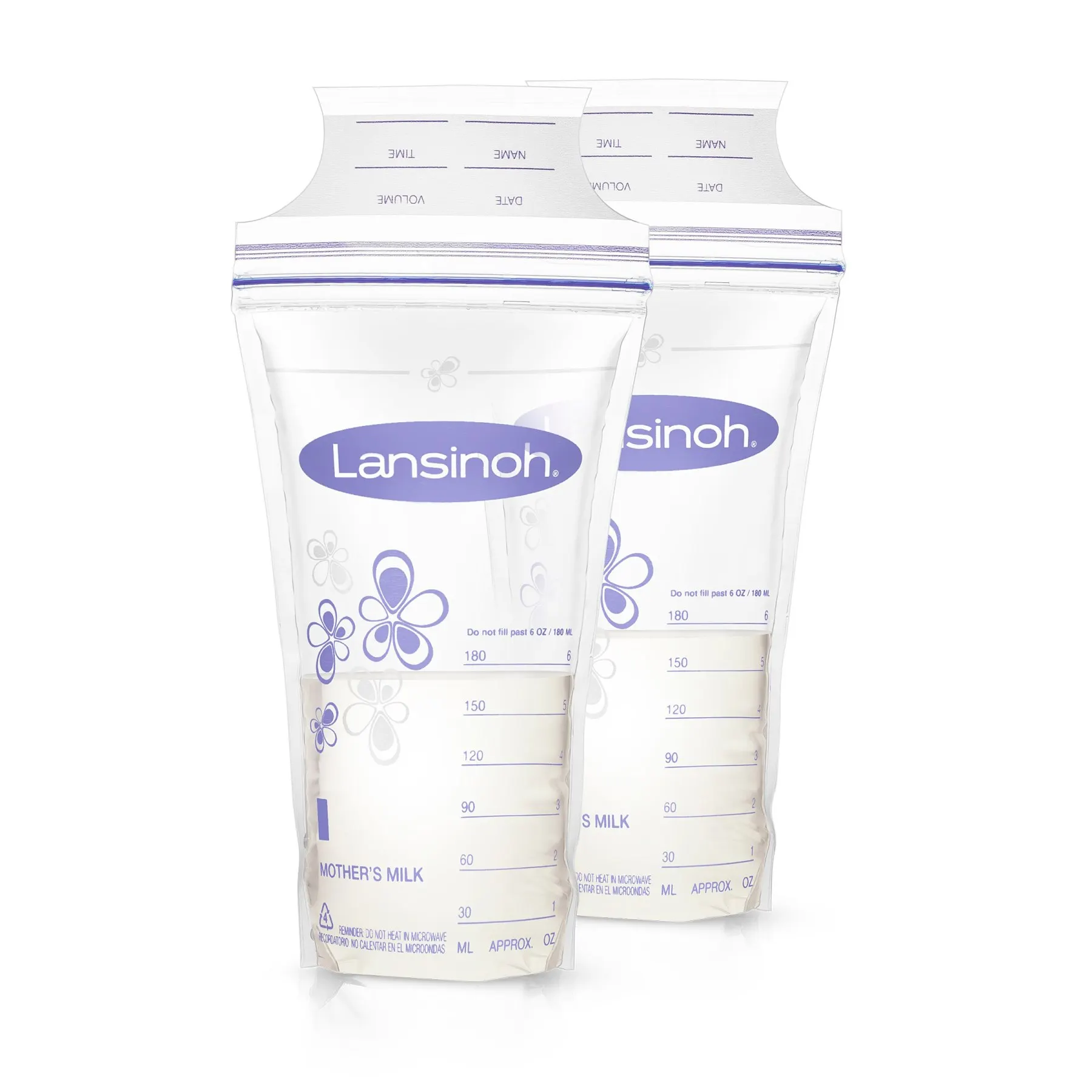 Lansinoh Breast Milk Storage Packs 50 pcs/pack Sterilized High Quality Double Lock System To Prevent Air Leakage, Leakage and Sp