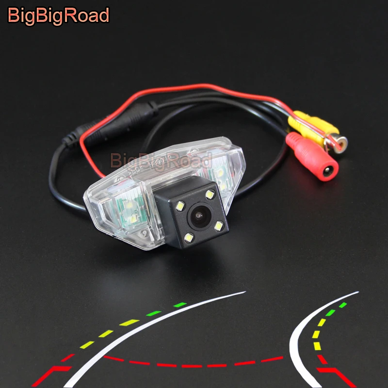 

BigBigRoad Car Intelligent Dynamic Trajectory Tracks Backup Rear View Camera For Honda CRV CR-V 2007-2011 / Odyssey 2009 -2013