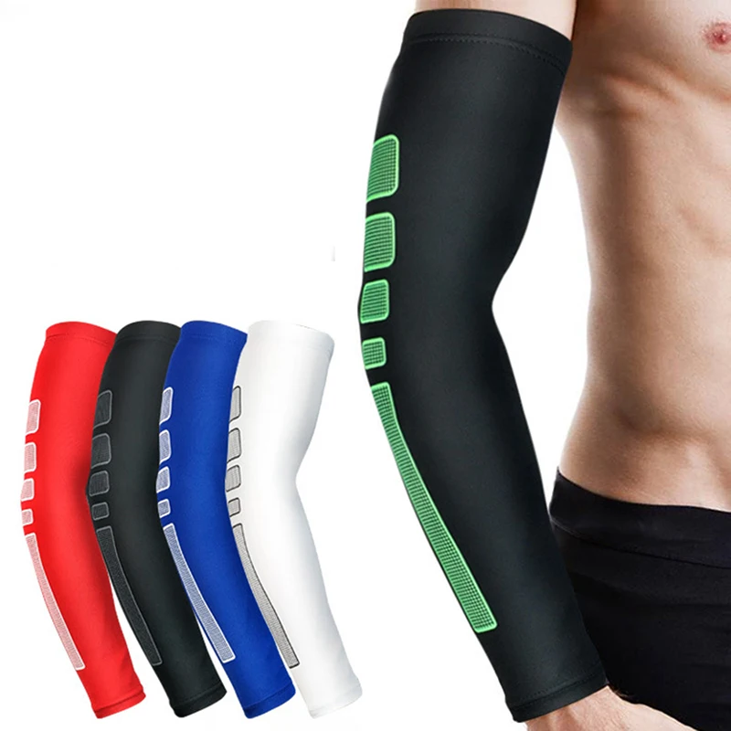 1Pcs Breathable Elbow Knee Pad Quick Dry Running Arm Sleeves Basketball Fitness Armguards Sports Equipment For Sun Protection