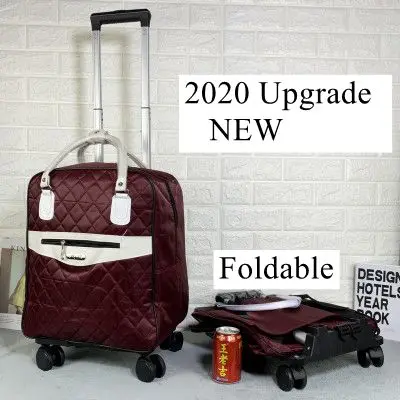 Women travel backpack with wheels Wheeled bag for travel trolley bags Oxford large capacity Travel Rolling Luggage Suitcase Bag