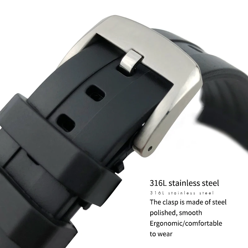 21mm 22mm Rubber Silicone Watch Strap Waterproof Black Orange Watchband Suitable for Tissot T120407 T120417 Sport Accessories