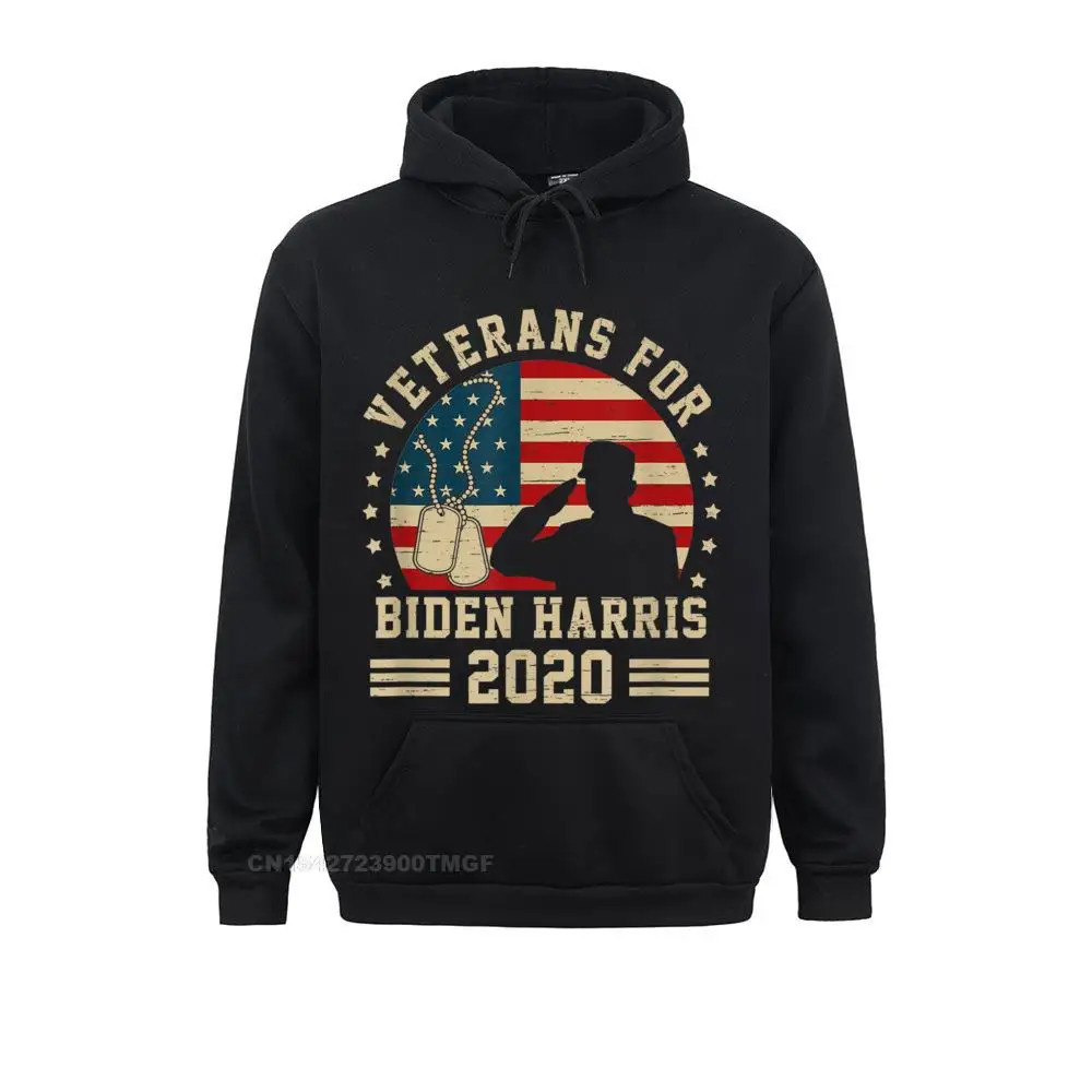 Veterans For Biden Harris 2020 USA Flag Vintage Retro Hoodie Father Day Funny Hoodies Long Sleeve Popular Clothes Men