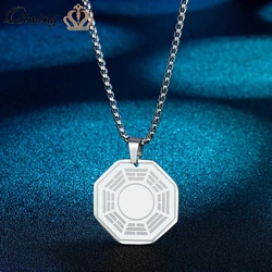 Stainless Steel Yin And Yang Pendant Neckalce For Men Buddhism Pendant Sanskrit Yoga Necklace Women Talisman Jewelry