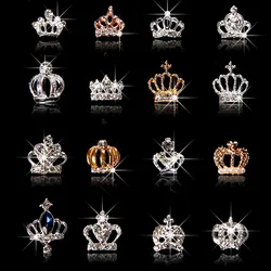 10pcs/Lot 3D Nail Art Jewelry Silver & Gold Crown Shape Nail Jewelry Shining Crystal Rhinestones Nail Jewelry Accessories ML723#