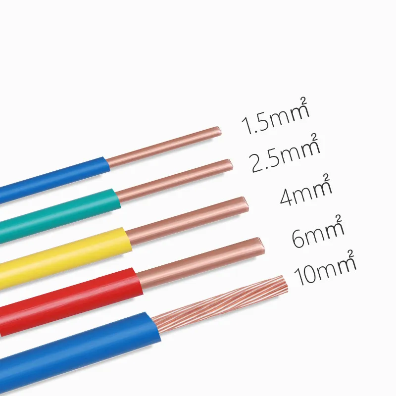 صندوق توزيع سلك 18/17/15/13/9AWG 1 متر BV سلك صلب واحد تحسين المنزل سلك كابلات مغلفة بالكلوريد متعدد الفينيل النحاس النقي الأساسية