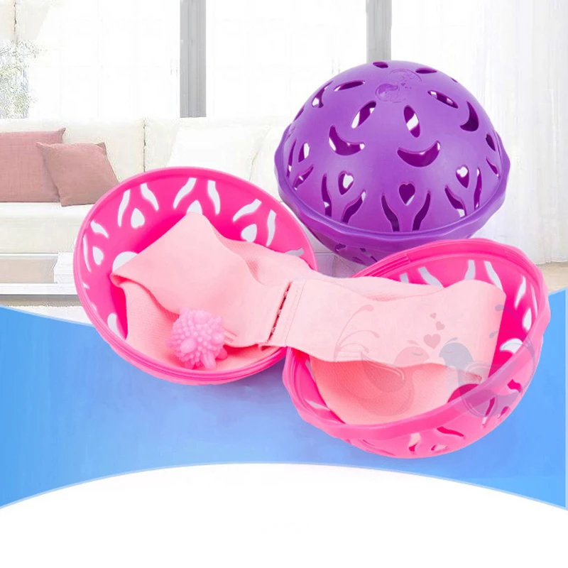 Creative Useful Bubble Bra Double Ball Saver Washer Bra Laundry Wash Washing Ball 1pc For House Keeping Clothes Cleaning Tool