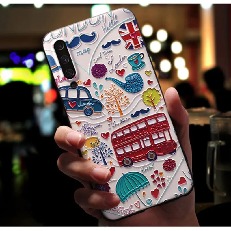 حافظة لهاتف فيفو Y70 ثلاثية الأبعاد من السيليكون المزخرف بالزهور حافظة لهاتف فيفو Y11 Y12 Y15 Y17 Y19 1902 1904 1906 1915 حافظة خلفية ناعمة