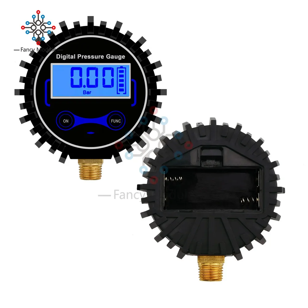 1/4 0-200PSI Digital Tyre Tire Air Pressure Gauge LCD Manometer Pressure Gauge With LED Light For Car Truck Motorcycl