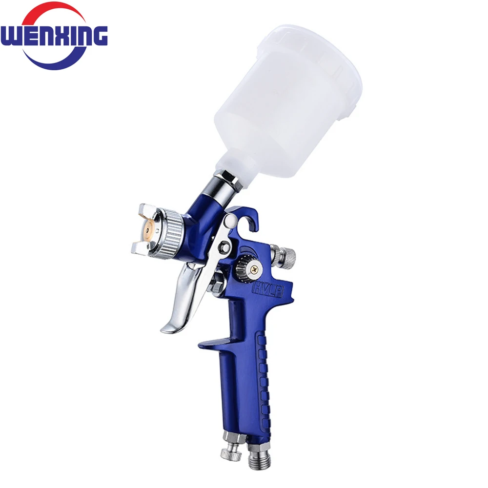 WENXING 0.8mm / 1.0mm dysza H-2000 profesjonalny mini pistolet natryskowy HVLP Airbrush do malowania aerograf samochodowy pistolet pneumatyczny