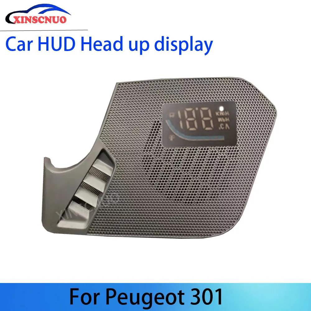 OBD Airborne computer Car HUD Head Up Display For Peugeot 301 All Models Safe Driving Screen OBD2 Speedometer Projector