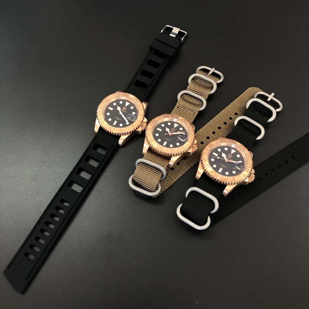 STEELDIVE men dive wrist watch,mens automatic watches bronze men's wristwatch 200m waterproof sport Switzerland luminous clock