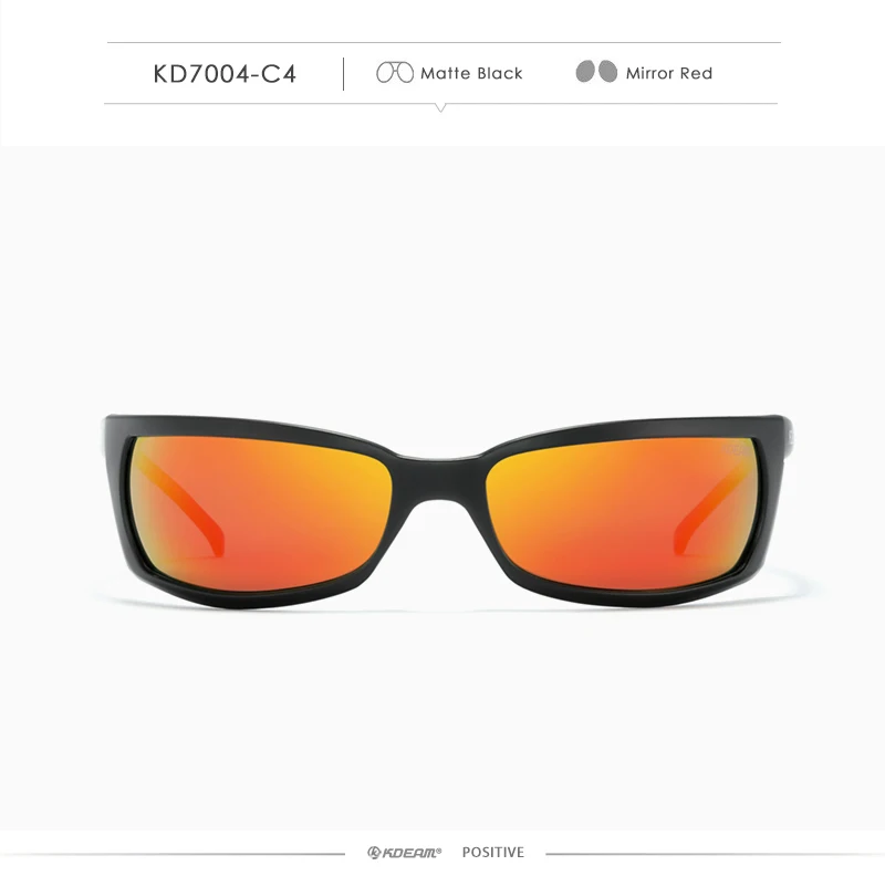 KDEAM Outdoor Sport Brille Polarisierte Sonnenbrille Männer Einzigartig Shaped Gläser Mit Harten Box Minimal Design 2021 – Detail 17