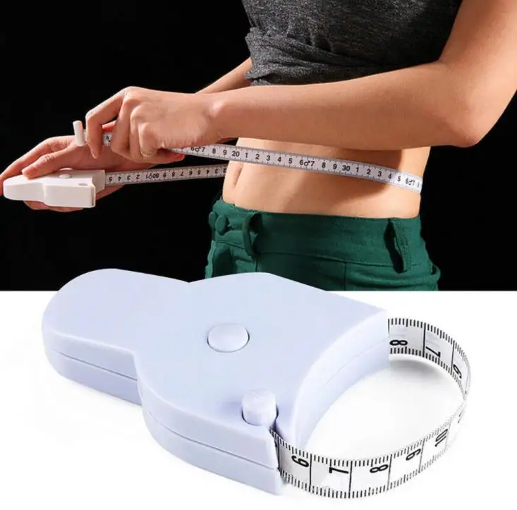 

60'' 150cm Fitness Accurate Caliper Measuring Tape Body Fat Weight Loss Measure Retractable Ruler Gift SN1568