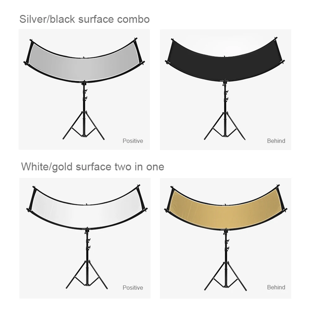 U-type 160*55cm 4 In 1 Reflector Collapsible Photography Light reflective screen for Studio Multi Photo Disc Diffuers acessorio