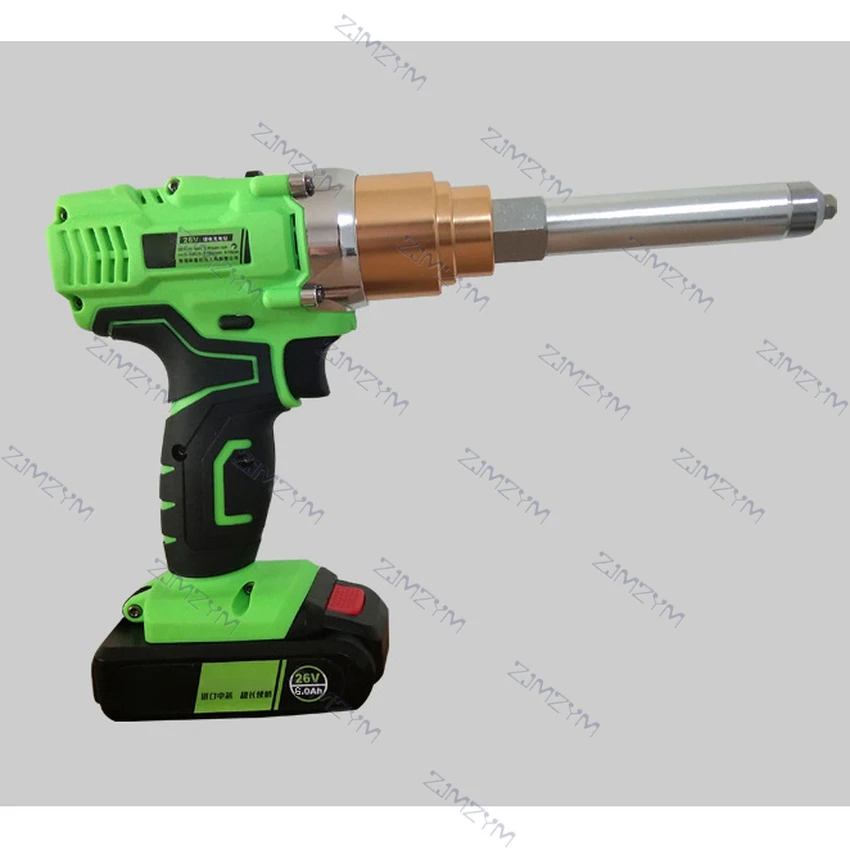 Pistolet à Riveter électrique sans fil, Rechargeable, Support de pistolet à Riveter 6000mm-2.4mm avec Rivet, 26V 5.0 mAh