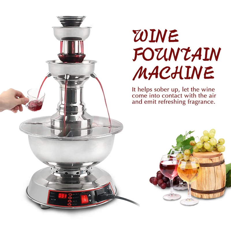فندق خاص آلة نافورة النبيذ معدات DHC3F-1 فندق بوفيه آلة نافورة النبيذ الكهربائية موزع النبيذ الكهربائية