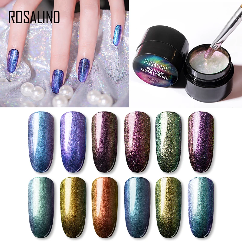 

ROSALIND Gel Nail Polish Phantom Chameleon Hybrid Varnishes Set Manicure Decoration Base Top For Nails UV LED Lamp Art Lacquer