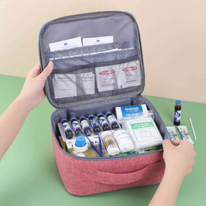 Imagem -03 - Grande Capacidade Kit de Emergência Casa Caixa Armazenamento Portátil Kit Primeiros Socorros ao ar Livre Bolsa Viagem Pacote Acampamento Pequeno Bolsa de Medicina