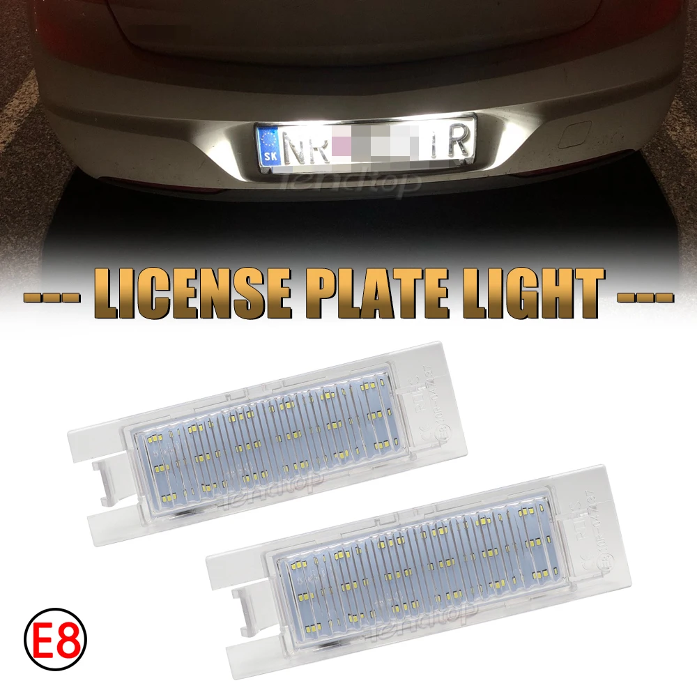 LED Number Lamp License Plate Light Car Accessories For Opel Astra H J Corsa C D Insignia Tigra B Twintop Vectra C Zafira B OPC