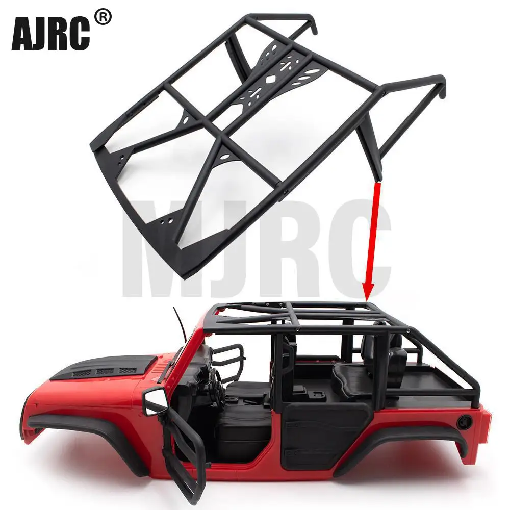 Applicable to 1/10 simulation climbing car 313mm wheel hard shell Wrangler roll cage Car shell protection frame SCX10 II