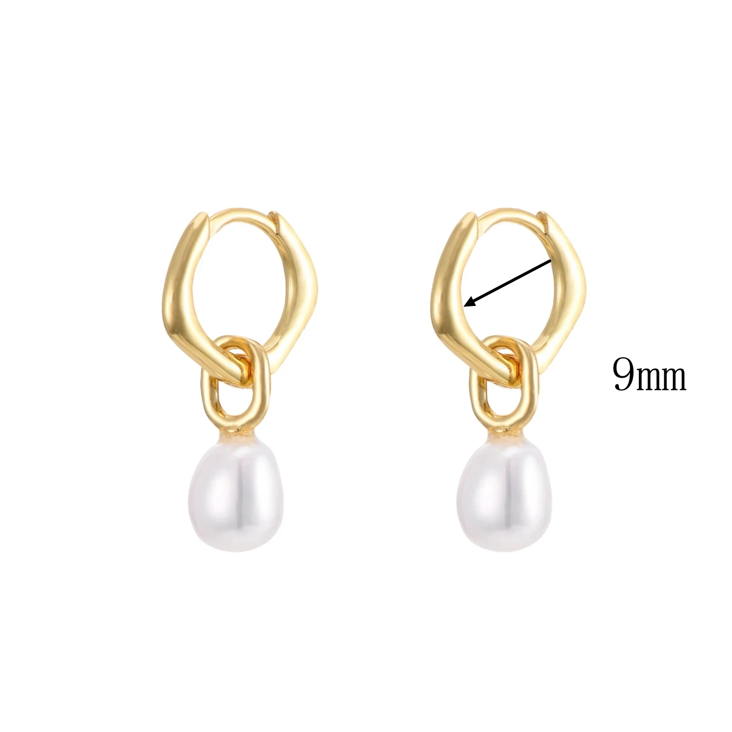 Korean Synthetic Baroque Pearl Earrings 925 Sterling Silver Drop Earrings For Women Valentine\'s Day Wedding Jewerly Gifts