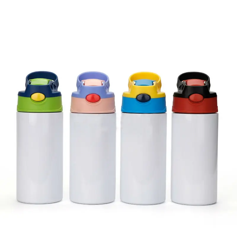 350ml Sublimation Blank Stainless Steel Drinking Water Bottle Sports Outdoor Thermos Flask Drink Bottle For Kids Children