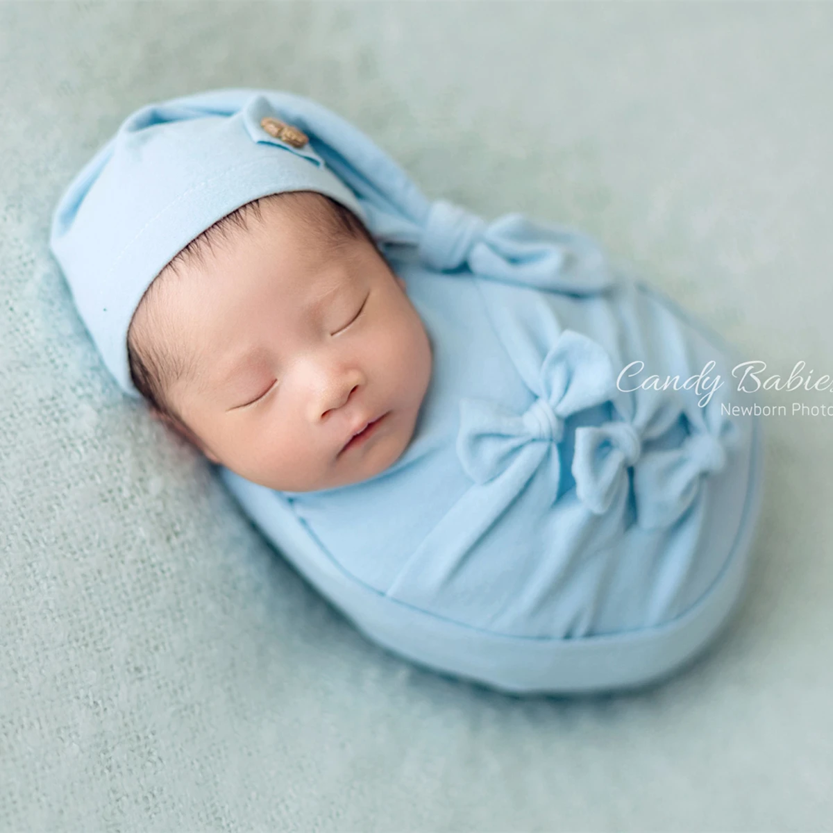 ❤️Newborn Photography Clothing Hat+Headband+Wrap Outfits Studio Baby Photo Props Accessories Infant Shoot Clothes Fotografia