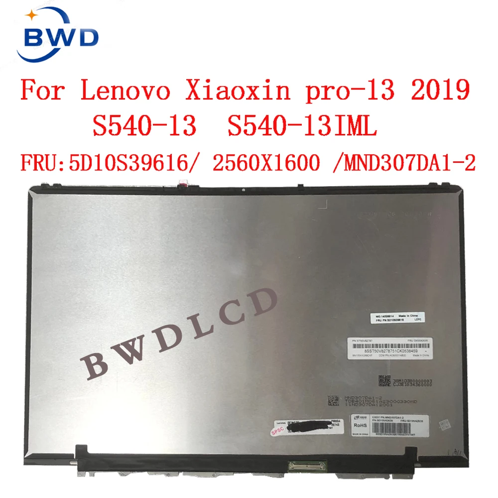 FRU: 5D10S39616 MND307DA1-2 For Lenovo Xiaoxin pro-13 2019 s540-13 S540-13IML lcd screen assembly